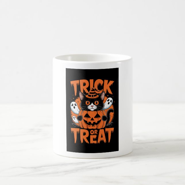 Mug Tricoter ou traiter Halloween (Centre)