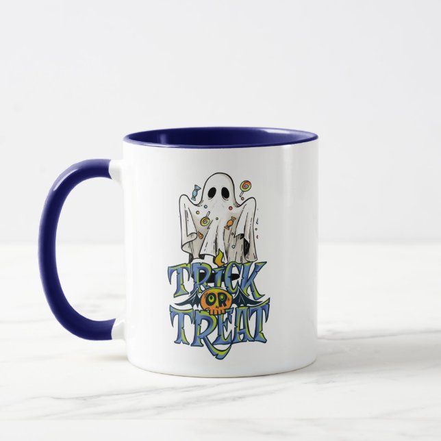 Mug Tricoter Ou Traiter La Musique À Café Halloween (Gauche)