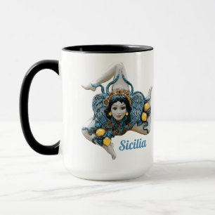 Mug Trinacria de Sicile symbole à trois jambes Sicilia