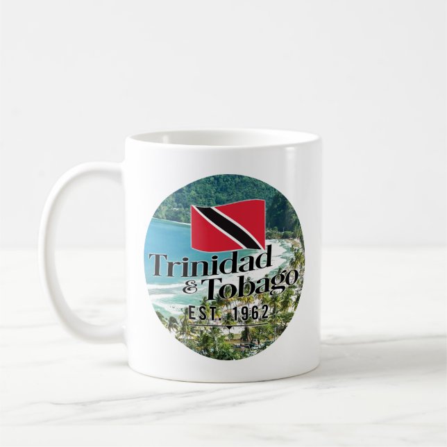 Mug "Trinidad & Tobago Est. Plage Drapeau De 1962" (Gauche)