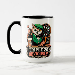 Mug Triple 20 Pub Fléchettes Hibou