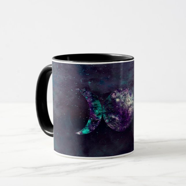 Mug Triple Lune Déesse Luna Univers Personnalisé (Devant gauche)