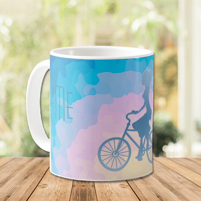 Mug Triple Monogramme fille vélo (Créateur téléchargé)