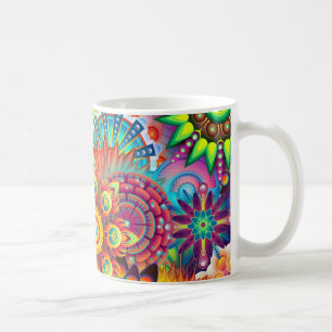 Mug Trippy psychédélique spirituel abstrait de mandala