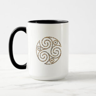 Mug Triskelion Celtic - Triple symbole en spirale - Mo