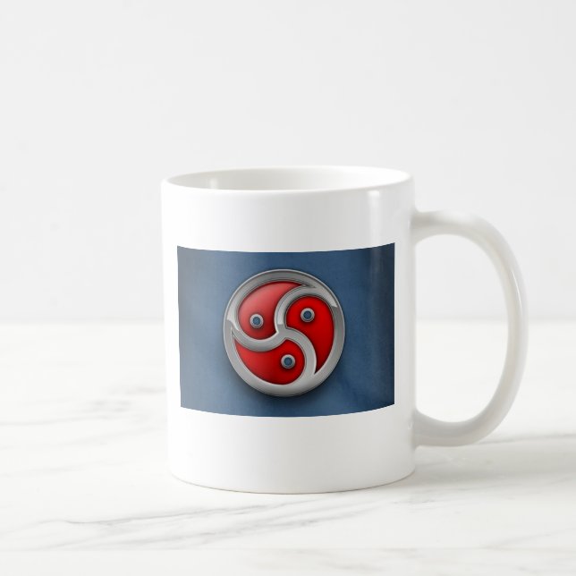 Mug triskellion bleu rouge (Droite)