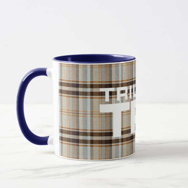 Mug Triumph TR7 Navy Tartan (Gauche)