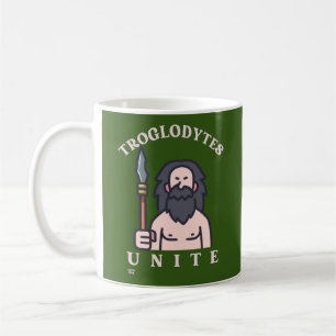 Mug "TROGLODYTES UNITE" humoristique caveman de l'âge 