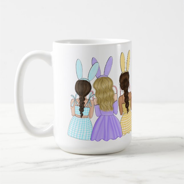 Mug Trois Amis De Pâques Dans Des Oreilles De Lapin (Gauche)