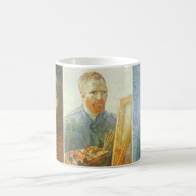 Mug Trois autoportraits différents par Vincent van Gog (Centre)