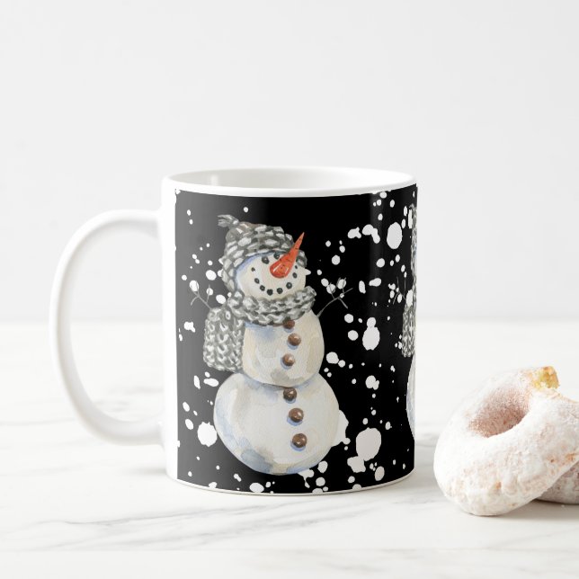 MUG TROIS BOUGIES DE NEIGE (Avec donut)