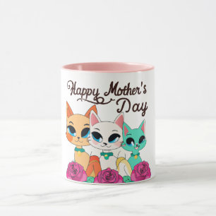 Mug Trois chats "Bonne Fête des mères"