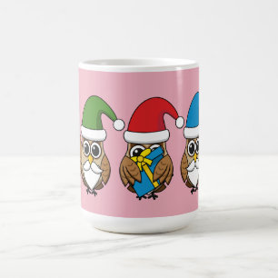 Mug Trois chouettes naines de Noël amusantes
