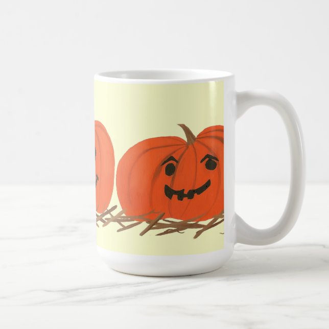 Mug Trois Citrouilles heureux dans les grenouilles Hal (Droite)