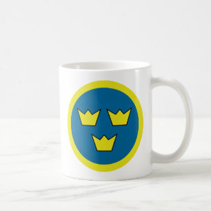 Mug Trois insignes de Suédois de couronnes