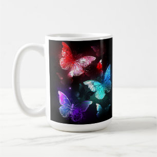 Mug Trois papillons brillants sur l'arrière - plan de 