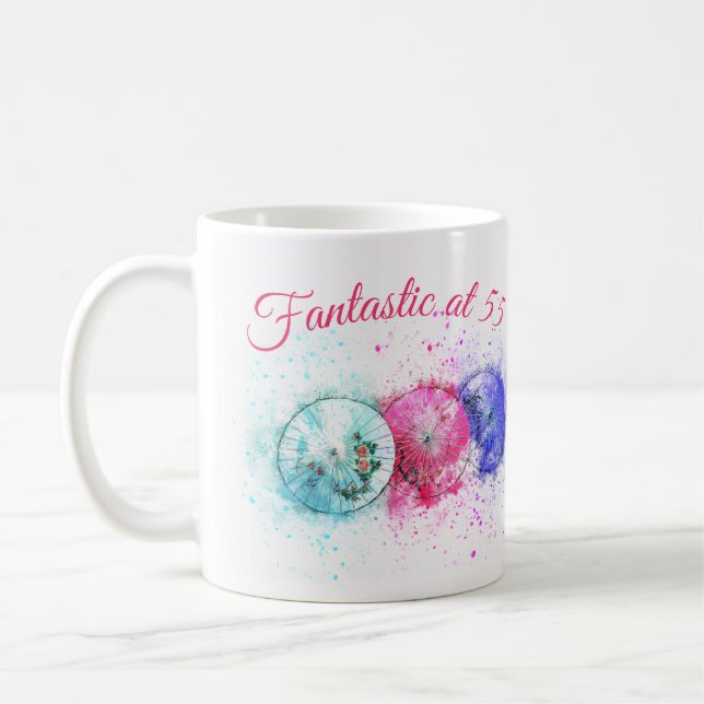 Mug Trois parapluies tropicales pour boire "Fantastiqu (Gauche)