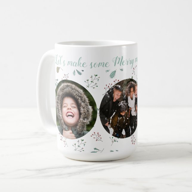 Mug Trois photos de vacances de moments joyeux (Devant gauche)