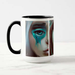 Mug Trois visages féminins L'art généré par l'IA