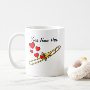 Mug Trombone Hearts Tromboniste Brass musicien Personn
