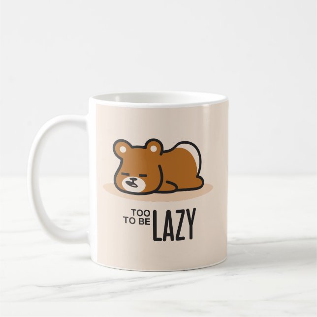 Mug Trop azy pour être paresseux (Gauche)