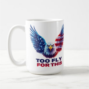 Mug Trop branché pour cet aigle patriotique Drapeau am