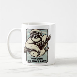 Mug Trop Cool pour bouger vite ! Sloth rétro