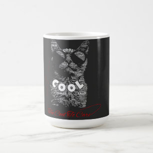 Mug Trop Cool Pour S'occuper Chat Typographie