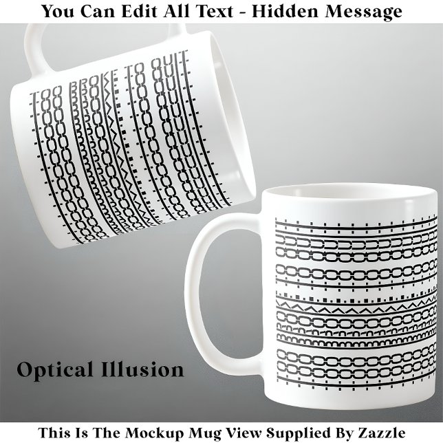 Mug Trop Fractionné Pour Quitter Le Travail Du Message (Créateur téléchargé)