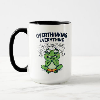 Mug Trop Réfléchir À Tout Grenouille Anxieuse Drôle Me