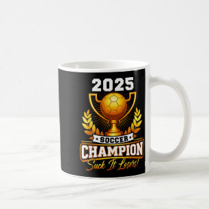 Mug Trophée de champion de football drôle 2025 