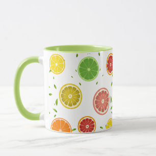 Mug Tropical coloré Citrus SUMMER Orange lemon Slice