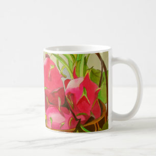 Mug Tropical fruit watercolor still life art painting