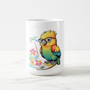 Mug Tropical Parrot Chill Vibes – Plage de coucher de