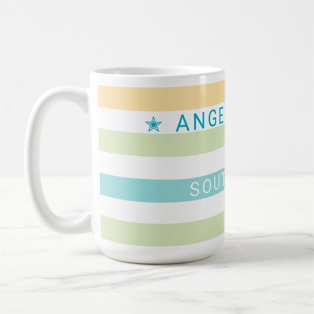 Mug Tropiques de Whimsical Cabana Stripes (Gauche)