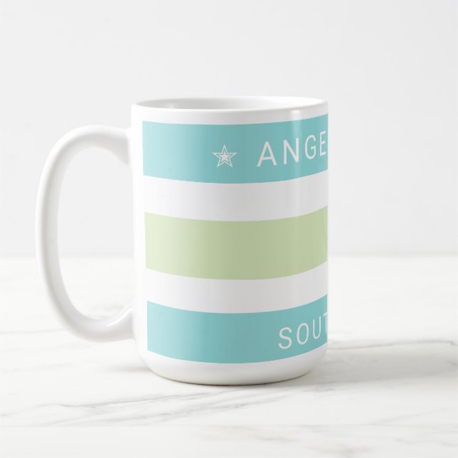 Mug Tropiques de Whimsical Cabana Stripes (Gauche)