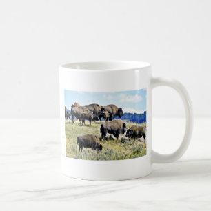 Mug Troupeau de Buffalo - parc national de Yellowstone