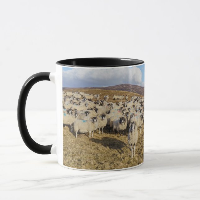 Mug Troupeau écossais de moutons à visage noir (Gauche)