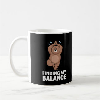 Mug Trouver mon équilibre Ours de yoga drôle humour