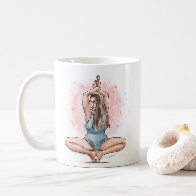 Mug Trouver votre bouchon de solde | Posture Yoga (Avec donut)