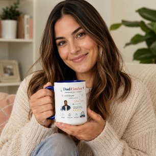 Mug Trouvez Papa Coloré Profil D'appréciation De Papa