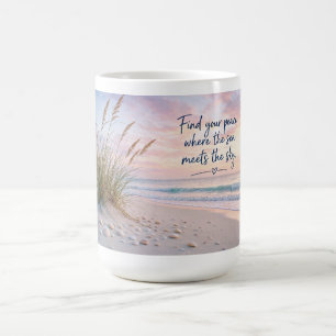 Mug Trouvez votre paix où la mer rencontre le ciel Pla