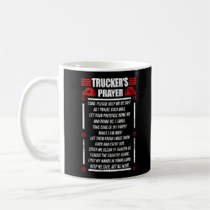 Mug Trucker Truck Driver Trucker's Prayer Dieu Foi