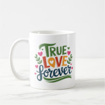 True Love Forever - Design de coeur romantique