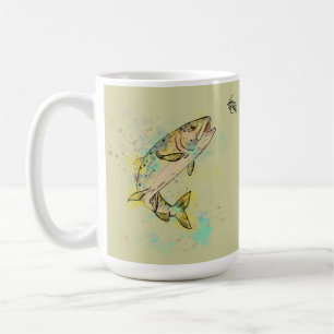 Mug Truite arc-en-ciel personnalisée 15oz. Musique en 