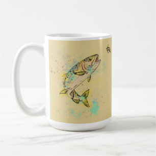 Mug Truite arc-en-ciel personnalisée 15oz. Musique en 
