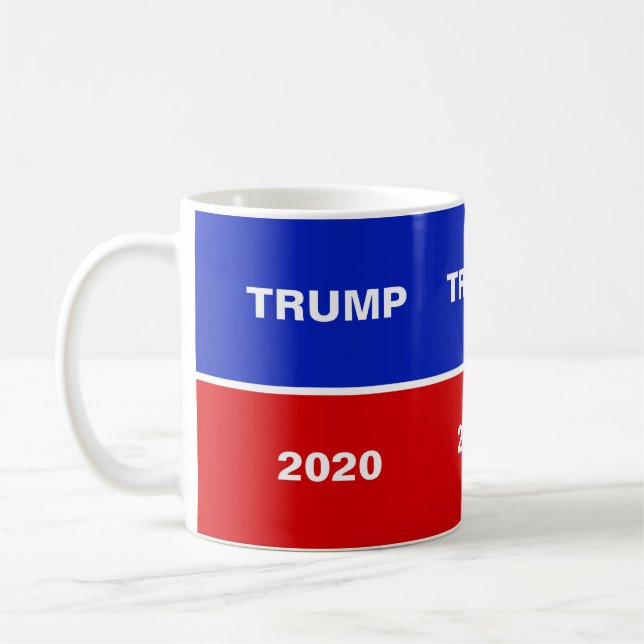 Mug Trump 2020 sur le bleu rouge et blanc (Gauche)