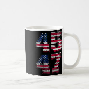Mug Trump 45 47 Drapeau Vintage américain Retro 4547 T