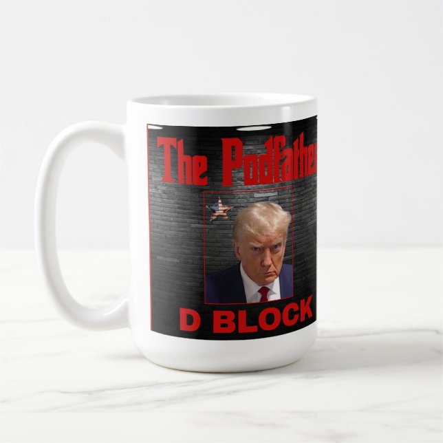 Mug Trump Booking Fulton County Jail, Le Parrain (Gauche)