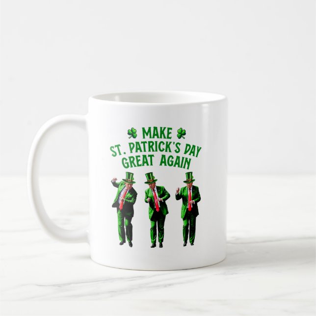 Mug Trump Dancing Rendre la Saint Patrick plus grande (Gauche)